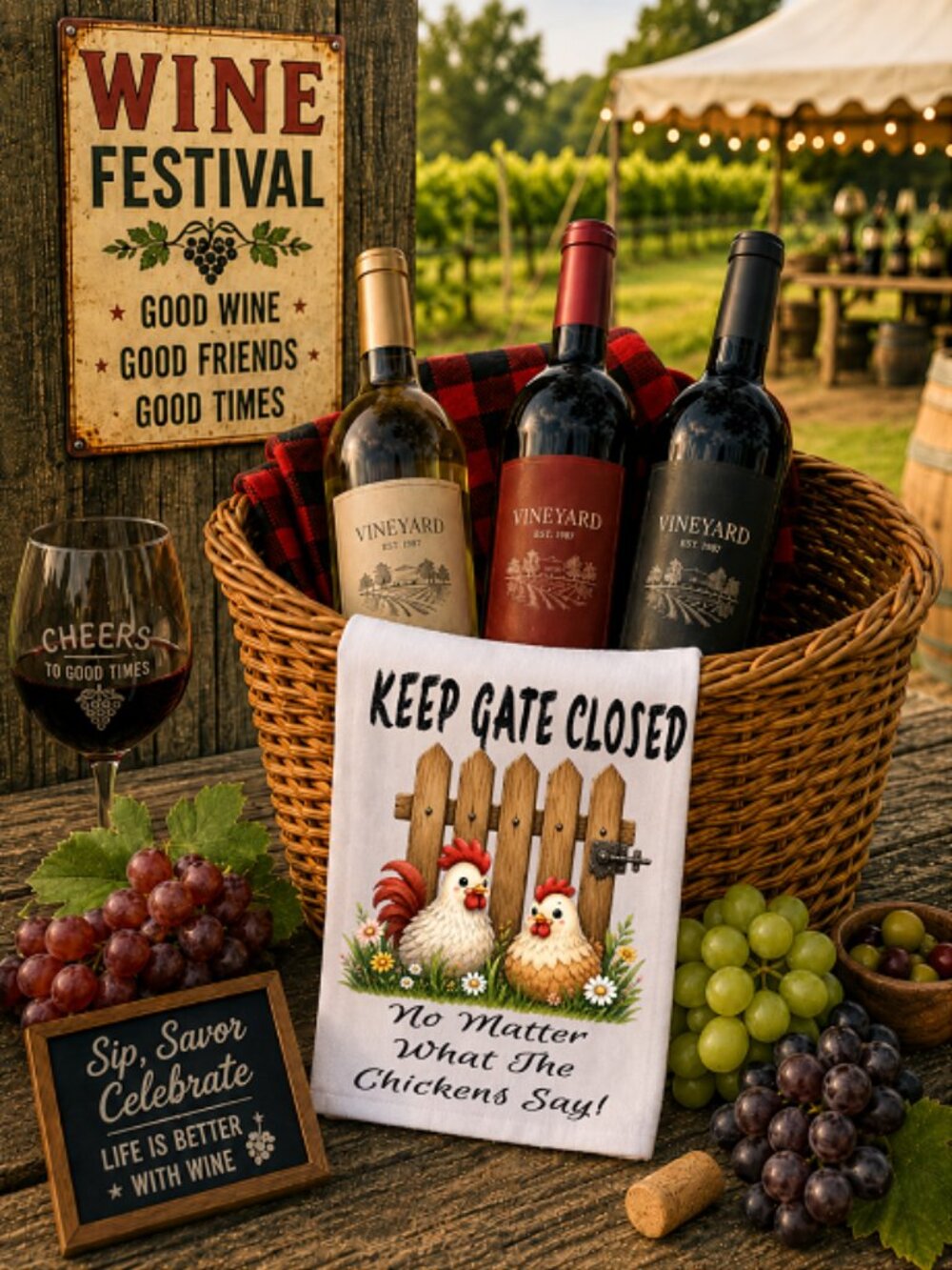 Keep The Gate Closed Kitchen Towel